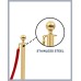 Stanchions Crowd Control Barriers Golden Stanchion with 4.8 Foot Red Velvet Rope Line Dividers for Party, Museums, Wedding 2PCS