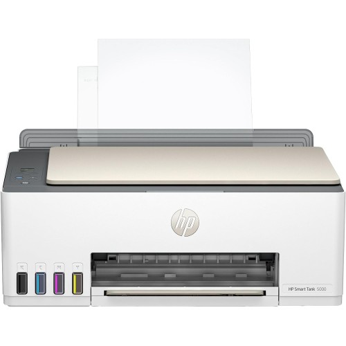 HP Smart-Tank 5000 Wireless All-in-One Ink-Tank Printer with up to 2 years of ink included, mobile print, scan, copy, white, 17.11 x 14.23 x 6.19