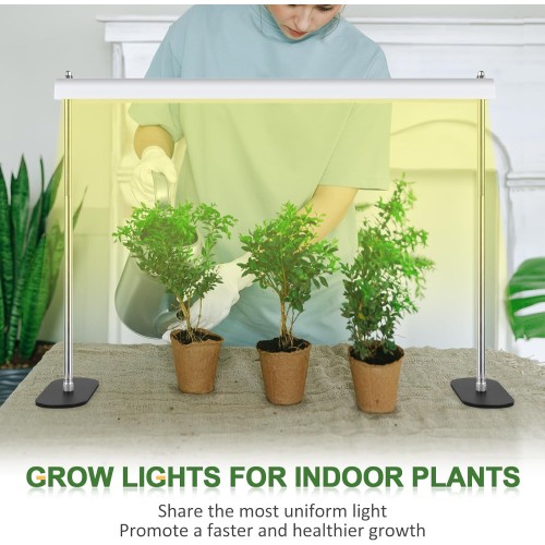 FOXGARDEN Grow Light Stand, 108 LEDs Plant Grow Lamp for Indoor Plants Full Spectrum, Auto 4/8/12H Timer, 6 Dimmable Levels, Height Adjustable, Iron Frame, Ideal for Seedling Veg Flower