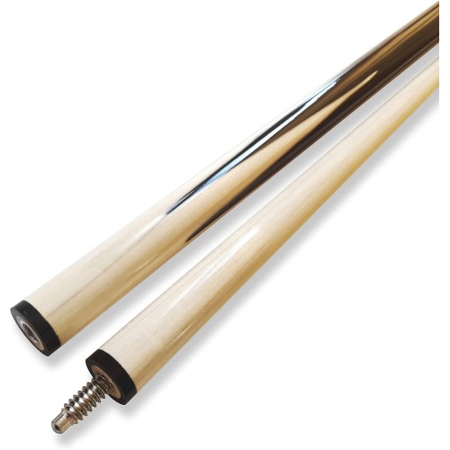 ISPiRiTo Pool Cues 2-Piece 58 Inch House Bar Billiard Cue Sticks 19oz - 21oz 13mm Glue-on Tips Hardwood Wooden Cues Set of 2