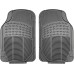 FH Group Car Floor Mats - Heavy-Duty Rubber Floor Mats for Cars, Universal Fit Full Set, Trimmable Automotive Floor Mats, ClimaProof Floor Mats For Most Sedan, SUV, Truck Floor Mats Gray