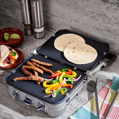 Cuisinart Panini Press, Stainless Steel Griddler, Sandwich Maker & More, 5-IN-1, GR-4NP1