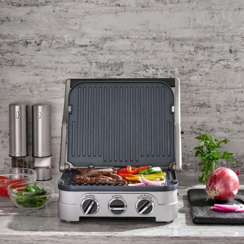 Cuisinart Panini Press, Stainless Steel Griddler, Sandwich Maker & More, 5-IN-1, GR-4NP1