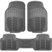 FH Group Car Floor Mats - Heavy-Duty Rubber Floor Mats for Cars, Universal Fit Full Set, Trimmable Automotive Floor Mats, ClimaProof Floor Mats For Most Sedan, SUV, Truck Floor Mats Gray