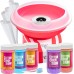 The Candery Cotton Candy Machine and Floss Bundle- Bright, Colorful Style- Sugar Free Candy, Sugar Floss, for Birthday Parties - Includes 5 Floss Sugar Flavors 12oz Jars and 50 Paper Cones & Scooper