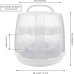 DIIRPPR 3-Tier Cake Carrier 24-Cupcake Holder with Locking Lid and Handle Potable Muffin Container Pie Cookies Organizer Box (White)