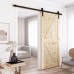 SKYSEN 6.6FT Single Sliding barn Door Hardware kit, Barn Door Track, 1/4” Thick Material- 4FT-13FT Available- Smooth and Quiet- Easy to Install- Black