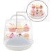 DIIRPPR 3-Tier Cake Carrier 24-Cupcake Holder with Locking Lid and Handle Potable Muffin Container Pie Cookies Organizer Box (White)