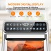 Trundlia 11-in-1 Air Fryer Oven 13QT Stainless Steel Air Fryer - Airfryer Combo Oven 1500W Large Capacity Multifunction Toaster Oven with Recipe & 6 Accessories ETL Certified