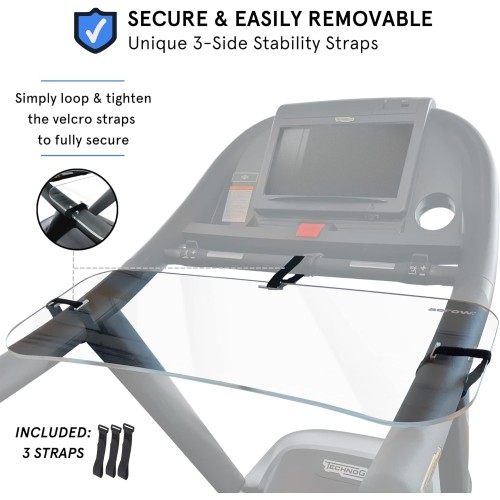 AEROW Treadmill Desk Attachment - Clear Treadmill Laptop Holder - Universal Fit 36" Treadmill Table & Exercise Workstation