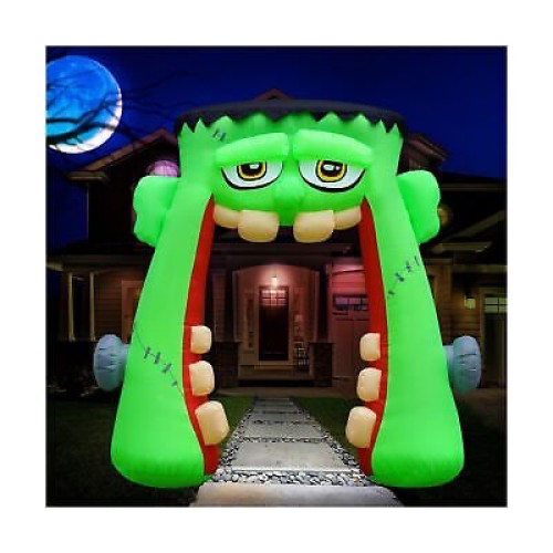 Holidayana Halloween Inflatables Large 10 ft Monster Mouth Archway