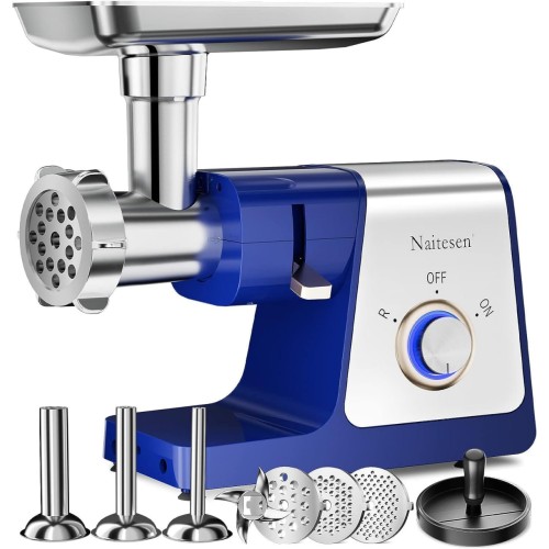 3000W Electric Meat Grinder, Sausage Maker Machine, Food Grinder with 3 Stainless Steel Sausage Stuffer Tube 3 Grinding Plates Hamburger Press Patty Maker Kubbe Kit for Home Kitchen