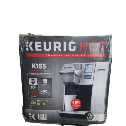 Keurig K155 Office Pro Single Cup Commercial KCup Pod Coffee Maker, Silver