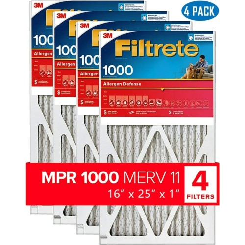 Air Filtrete 16x25x1 AC Furnace Air Filter 4-Pack 