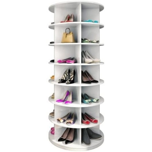 Weinstein storage Rotating shoe rack 360° original, Spinning shoe rack, original 7-tier hold over 35 pairs of shoes, Rotating shoe rack tower, Lazy susan, Reloving, Shoe rack