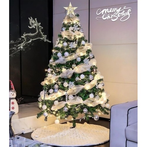 5FT Artificial Christmas Tree Premium PVC Holiday Xmas Tree for Home Office Holiday Party Decoration with Metal Foldable Stand, Easy Assembly