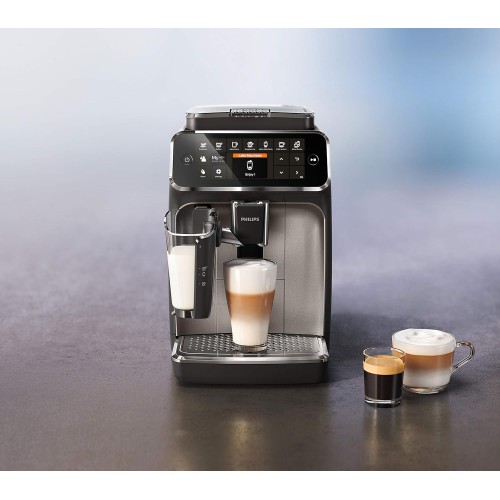 PHILIPS Kitchen Appliances 4300 Fully Automatic Espresso Machine with LatteGo, CR, EP4347/94, one size (Renewed)