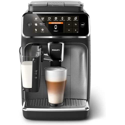 PHILIPS Kitchen Appliances 4300 Fully Automatic Espresso Machine with LatteGo, CR, EP4347/94, one size (Renewed)