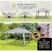 CROWN SHADES 13X13 Outdoor Pop Up Gazebo Base 10X10 Patio Gazebos Patented Center Lock Quick Setup Newly Designed Storage Bag Instant Canopy Tent with Mosquito Nettings(13x13, Grey)