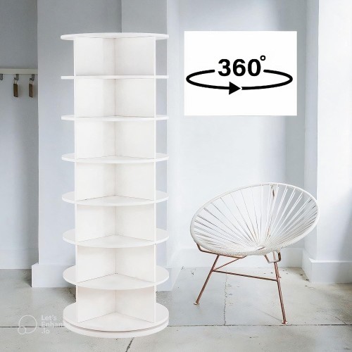 Weinstein storage Rotating shoe rack 360° original, Spinning shoe rack, original 7-tier hold over 35 pairs of shoes, Rotating shoe rack tower, Lazy susan, Reloving, Shoe rack