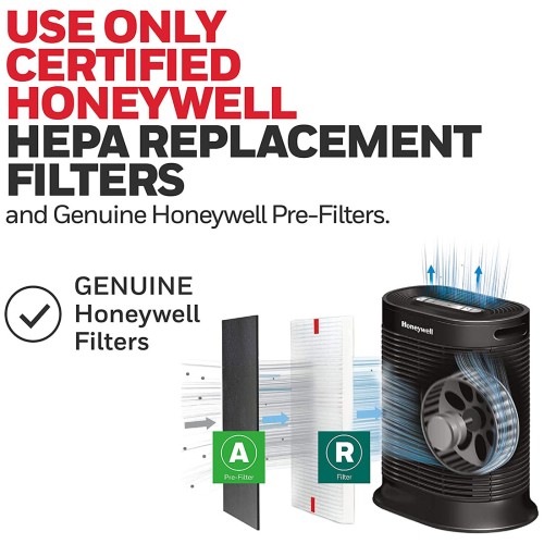 Honeywell True HEPA Air Purifier Allergen Plus Series For Extra Large Rooms - Black, HPA300