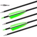 30 Inch Archery Carbon Arrows Hunting Practice Arrows Spine 500 with 4” Turkey Feather Target Practice Arrow for Compound and Recurve Bow