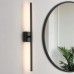 Black Bathroom Light Fixtures 360° Rotatable Black Vanity Lights for Bathroom LED Dimmable 30 inch Modern Wall Sconce with 3500K Warm Light Brushed Bathroom Sconce Over Mirror
