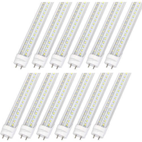 4FT LED Shop Light,T8 LED Tube Light 36W 4680 Lumens,6000K Daylight White,T8 T10 T12 Fluorescent Replacement Bulbs,Clear Cover, Bi-Pin G13 Base,Dual-End Powered, Ballast Bypass (12-Pack)