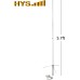 HYS 200W GMRS 460-470 MHz UHF 7.2 dBi UHF Base Antenna, Fiberglass Pretuned Land Mobile Omni Antenna for GMRS Midland Anytone Motorola Repeater GR500 GR300 GR1225 Mobile Radio, White Fiberglass