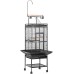 VIVOHOME 72 Inch Wrought Iron Large Bird Cage with Play Top and Stand for Parrots Lovebird Cockatiel Parakeets Black