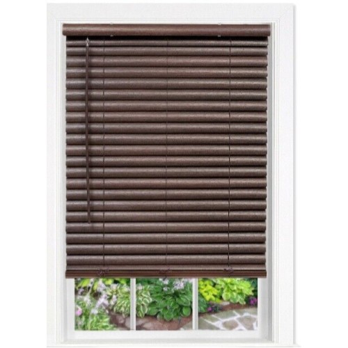 Home Furnishings, Mahogany Cordless GII Luna 2 Vinyl Venetian Blind, 32 x 64