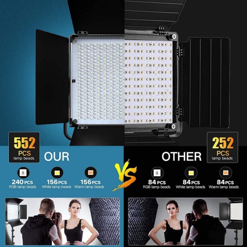 Pixel K80 Photography Lighting with APP Control, 2600K-10000K CRI 97+ RGB Led Video Light Panel, 9 Applicable Scenes Lighting for Studio/Gaming/Streaming/YouTube/Videography/Film/Video Recording