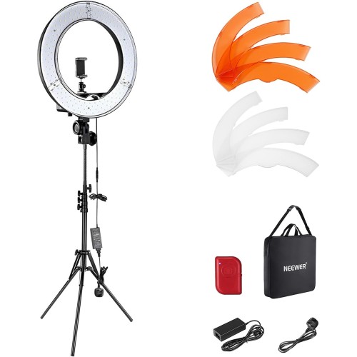 Neewer Ring Light Kit:18"/48cm Outer 55W 5500K Dimmable LED Ring Light, Light Stand, Carrying Bag for Camera,Smartphone,YouTube