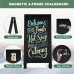 4 THOUGHT A-Frame Chalkboard 40" x 20", Chalk Board Sign Board Magnetic Sandwich Board Solid Pine Wood Freestanding Double-Sided Chalkboard Easel for Restaurant Cafe Shop Wedding Party, Black