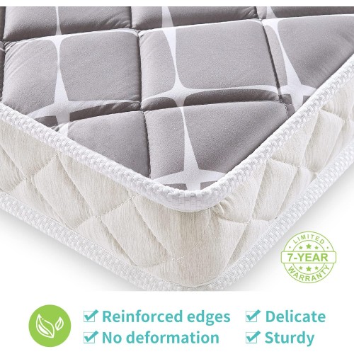 Blissbubblebeara Crib Mattress and Toddler Mattress 52" x 27.6" x 5", 100% Knitted Fabric Breathable Comfort Absorbent Firm Baby Crib Mattress Fits Standard Full-Size Cribs & Toddler Beds