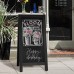 4 THOUGHT A-Frame Chalkboard 40" x 20", Chalk Board Sign Board Magnetic Sandwich Board Solid Pine Wood Freestanding Double-Sided Chalkboard Easel for Restaurant Cafe Shop Wedding Party, Black