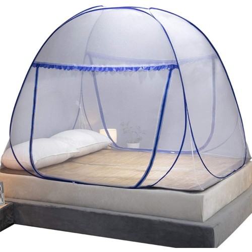 Mosquito Net Folding (4 Folding), Full Coverage, Dual Gates, Bottom Precision, Effective Insect Repellent, Foldable, Storage Instructions Included 7.9 x 7.1 inches (200 x 180 mm)