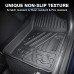 KUST Custom Fit Floor Mats Kicks All Weather Floor Mat Liners Front & Rear Car Mats Black Non-Slip