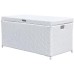 Outdoor 70 Gallon Wicker Deck Storage Box Color: White