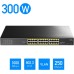 Cudy 24 Gigabit Ethernet Unmanaged PoE+ Switch, 300W, 24 * 100/1000Mbps PoE+ Ports, 2 Gigabit SFP, CCTV / VLAN Mode, 19-inch Rackmount, 802.3af/at, GS1028PS2