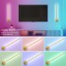 Remote Control Dimmable Modern Wall Sconce Set of Two, Multicolor, DIY 350° Rotate, Memory Function, Cordless Wall Light for Bedroom, Living Room, TV Wall and Game Room (Gold, 23.6 inches)