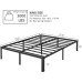 Riwanca 14 Inch King Size Bed Frame with Rounded Corners, No Box Spring Needed, Heavy Duty Black Metal Platform Mattress Foundation, Non-Slip Noise Free Easy Assembly, Under Bed Storage Space