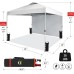 CROWN SHADES 10x10 Pop up Canopy Tent Instant Commercial with 150D Silver Coated Fabric Including 1 Removable Sidewall, 4 Ropes, 8 Stakes, Weight Bags, STO 'N Go Bag,  White