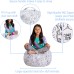 Posh Stuffable Kids Stuffed Animal Storage Bean Bag Chair Cover - Childrens Toy Organizer, Medium 27" - Fun Coloring Fabric