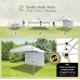 CROWN SHADES 10x10 Pop up Canopy Tent Instant Commercial with 150D Silver Coated Fabric Including 1 Removable Sidewall, 4 Ropes, 8 Stakes, Weight Bags, STO 'N Go Bag,  White