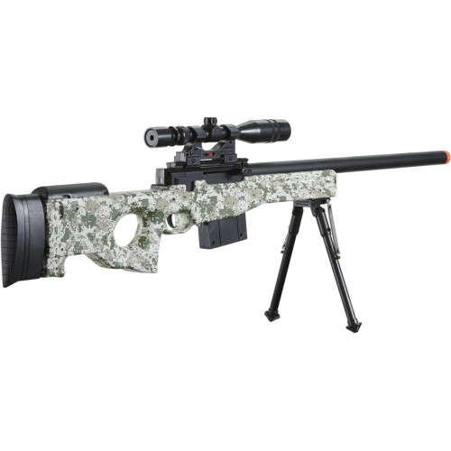 300 FPS - L96 Airsoft Gun Sniper Spring Powered Rifle Gun with Scope (Digital Camo)