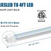 JESLED 4FT T8 LED Type B Tube Light Bulbs, 24W 5000K Daylight White, 3000LM, 4 Foot T12 LED Replacement for Flourescent Tubes, Ballast Bypass, Dual-end Power, Clear, Warehouse Shop Lights (12-Pack)