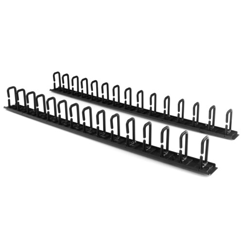 Vertical Cable Organizer with D-Ring Hooks - 40U - 6 ft.