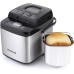 19-in-1 Compact Bread Maker Machine, 1.5 lb / 1 lb Loaf Small Breadmaker with Carrying Handle, Including Gluten Free, Dough, Jam, Yogurt Menus, Bake Evenly, Automatic Keep Warm, 3 Crust Color