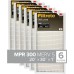 Filtrete 20x30x1 Air Filter, MPR 300, MERV 5, Clean Living Basic Dust 3-Month Pleated 1-Inch Air Filters, 6 Filters